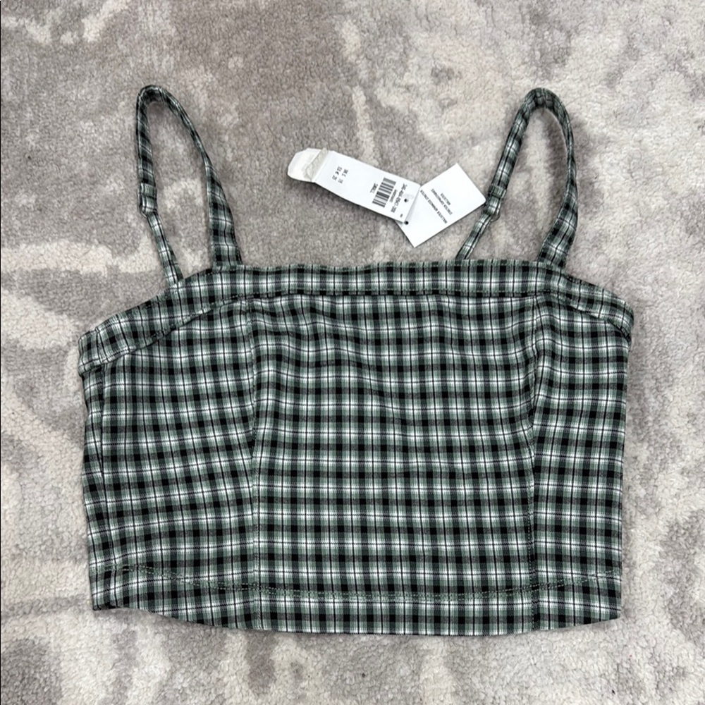 Plaid Green crop top